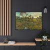 Sunset at Montmajour by Vincent van Gogh Framed Canvas