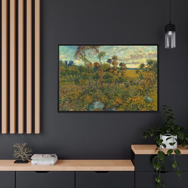 Sunset at Montmajour by Vincent van Gogh Framed Canvas