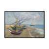 88289-306.jpg Fishing Boats on the Beach at Saintes-Maries by Vincent van Gogh Framed Canvas