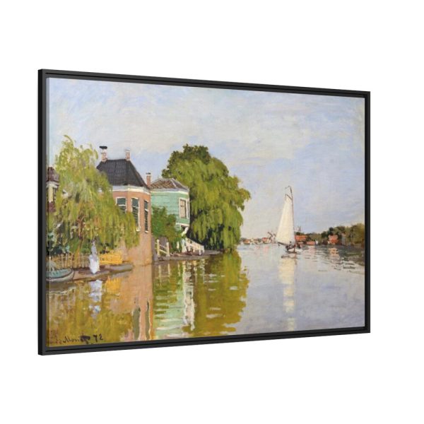 88289-315.jpg Houses on the Achterzaan by Claude Monet Framed Canvas