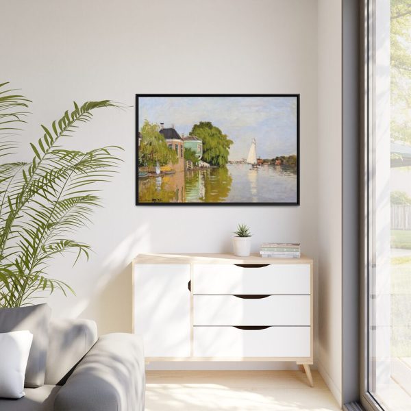 88289-318.jpg Houses on the Achterzaan by Claude Monet Framed Canvas