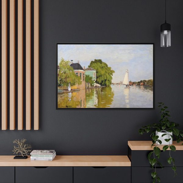 88289-319.jpg Houses on the Achterzaan by Claude Monet Framed Canvas