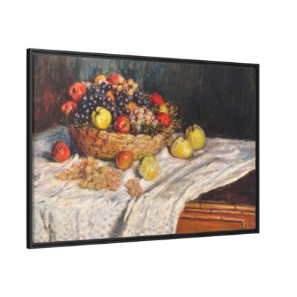 Apples and Grapes by Claude Monet Framed Canvas