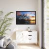 88289-343.jpg Dandelion Sunset Sillhouette Floral Framed Canvas