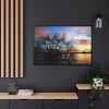 88289-344.jpg Dandelion Sunset Sillhouette Floral Framed Canvas