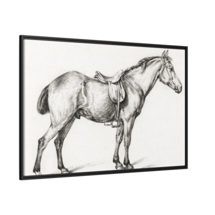 Standing horse by Jean Bernard Framed Canvas
