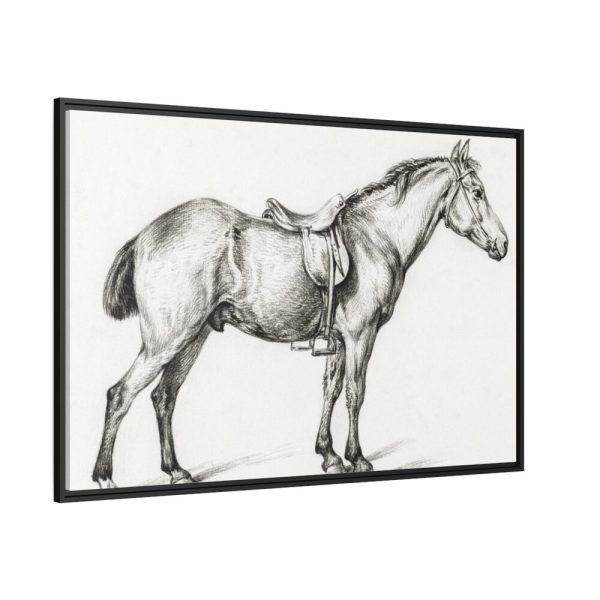 88289-345.jpg Standing horse by Jean Bernard Framed Canvas