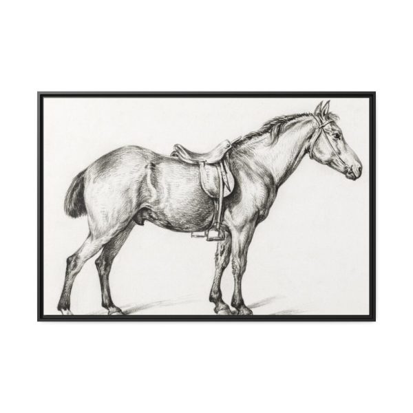 88289-346.jpg Standing horse by Jean Bernard Framed Canvas