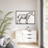88289-348.jpg Standing horse by Jean Bernard Framed Canvas