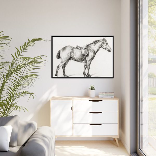 88289-348.jpg Standing horse by Jean Bernard Framed Canvas