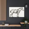 88289-349.jpg Standing horse by Jean Bernard Framed Canvas