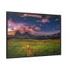 Scenic Sky Clouds and Sunset Above Mountains Framed Canvas