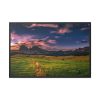 Scenic Sky Clouds and Sunset Above Mountains Framed Canvas