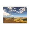 88289-381.jpg Green and Yellow Fields Under Light Clouds Framed Canvas