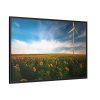 88289-385.jpg Sunflower Field with Wind Turbine Framed Canvas