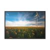 88289-386.jpg Sunflower Field with Wind Turbine Framed Canvas