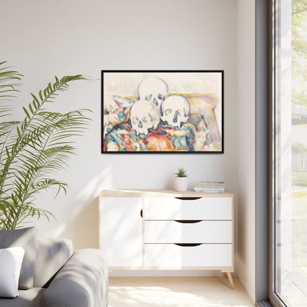88289-393.jpg The Three Skulls by Paul Cézanne Framed Canvas