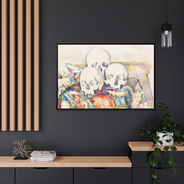 88289-394.jpg The Three Skulls by Paul Cézanne Framed Canvas