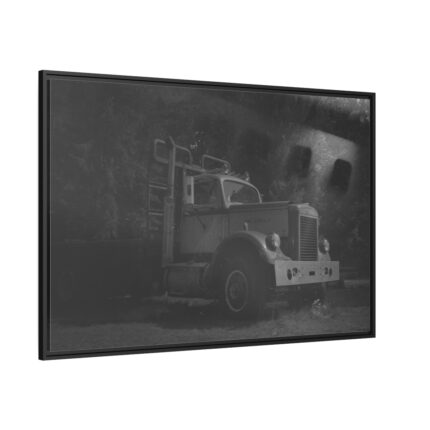 Logging Truck Framed Canvas