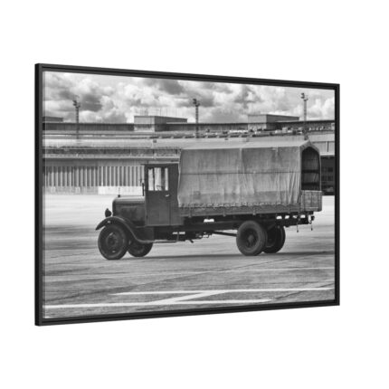Old Truck Blake and White Framed Canvas