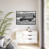 Old Truck Blake and White Framed Canvas