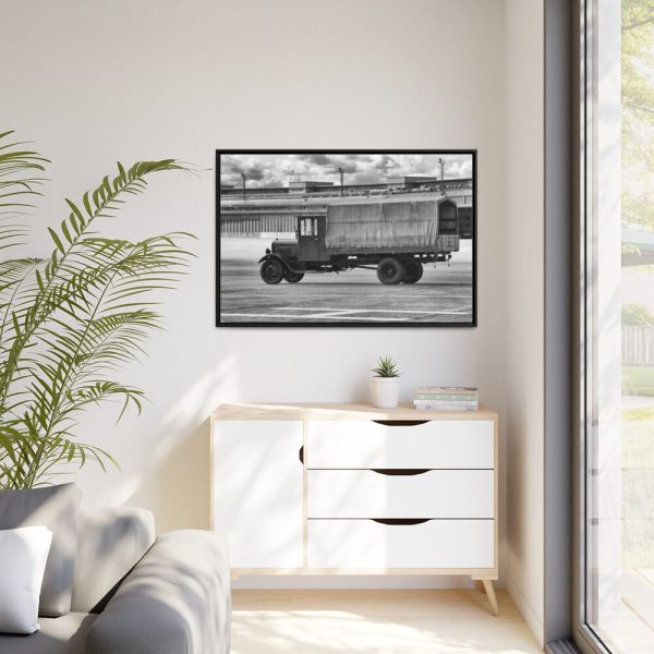 Old Truck Blake and White Framed Canvas