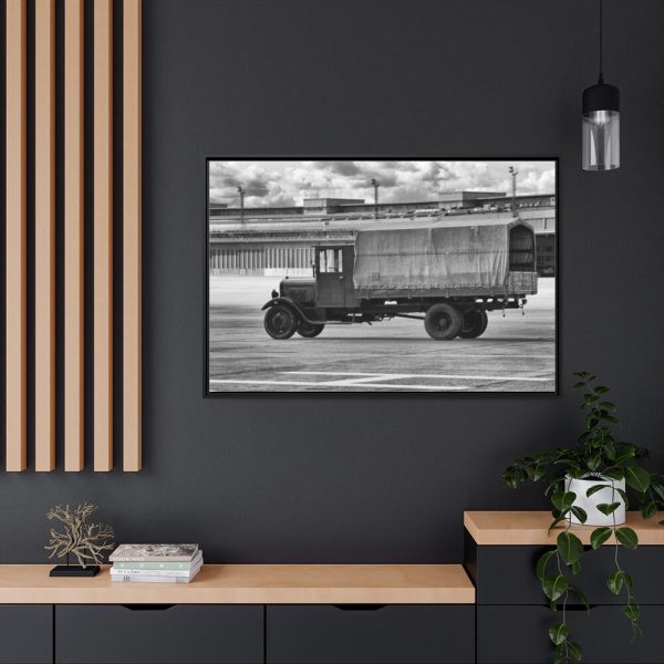 Old Truck Blake and White Framed Canvas