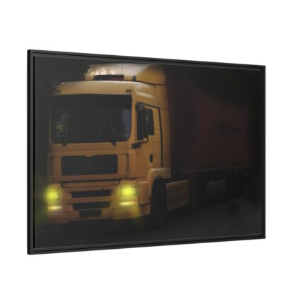 Yellow Truck Framed Canvas