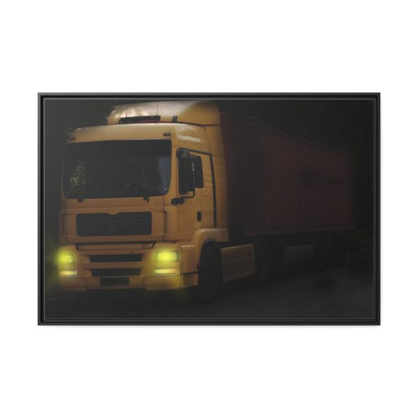 88289-426.jpg Yellow Truck Framed Canvas