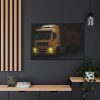 88289-429.jpg Yellow Truck Framed Canvas