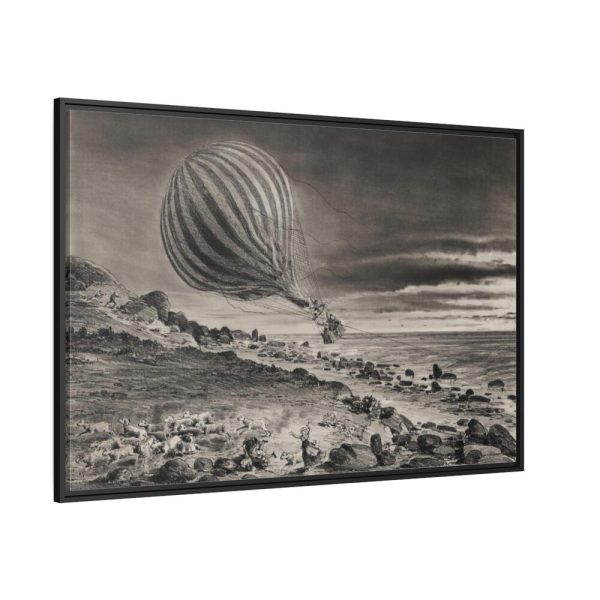 Descent of the Balloon Neptune Framed Canvas