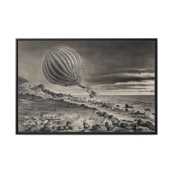 Descent of the Balloon Neptune Framed Canvas
