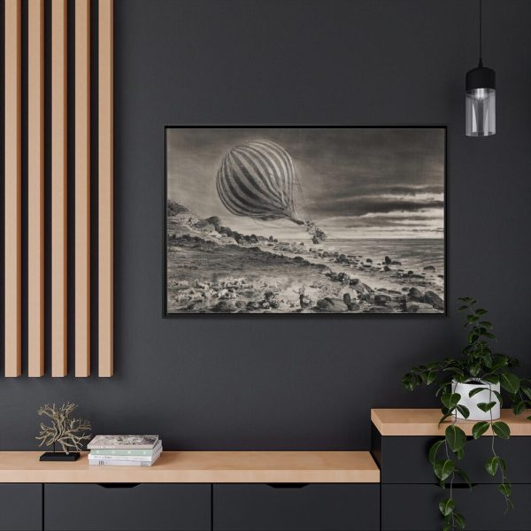 Descent of the Balloon Neptune Framed Canvas