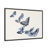 Japanese butterfly by Kamisaka Sekka's Cho senshu Framed Canvas