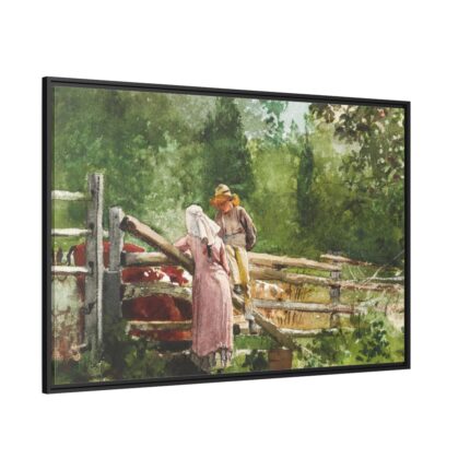 Feeding Time by Winslow Homer Framed Canvas
