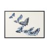 Japanese butterfly by Kamisaka Sekka's Cho senshu Framed Canvas