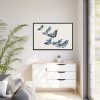 Japanese butterfly by Kamisaka Sekka's Cho senshu Framed Canvas
