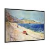 88289-80.jpg On the Beach below the Promenade des Anglais Framed Canvas