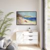 88289-83.jpg On the Beach below the Promenade des Anglais Framed Canvas