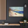 88289-84.jpg On the Beach below the Promenade des Anglais Framed Canvas