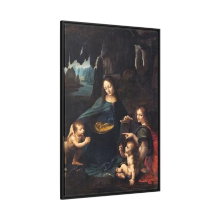 The Virgin of the Rocks by Leonardo da Vinci Framed Canvas