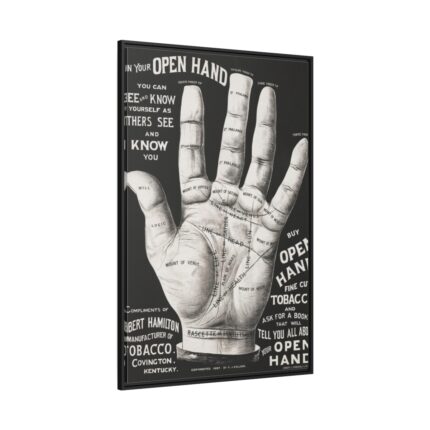 Open Hand Palm reading Framed Canvas