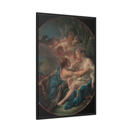 Jupitern in the Guise of Diana and Callisto Framed Canvas