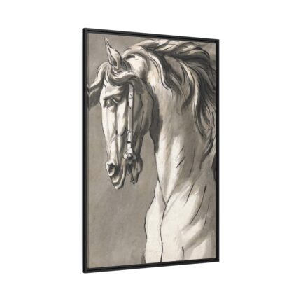 Study of a Horse's Head by John Michael Rysbrack Framed Canvas