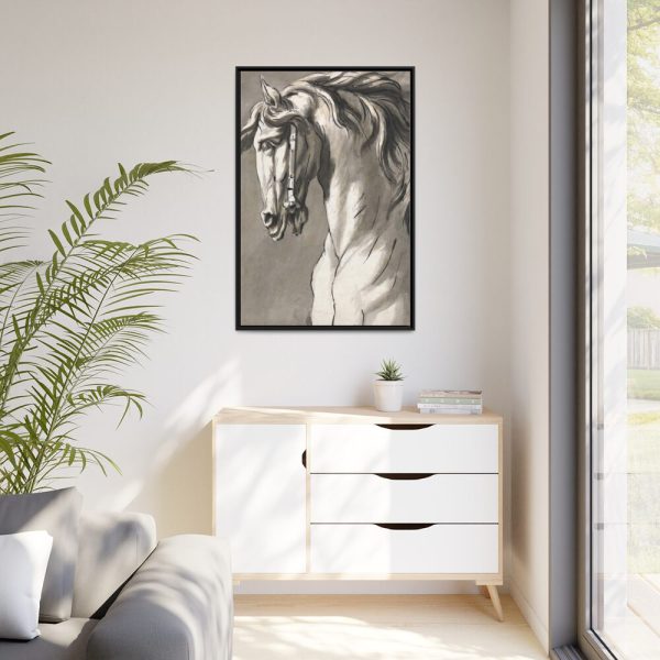Study of a Horse's Head by John Michael Rysbrack Framed Canvas