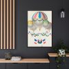 88299-189.jpg French Flag Decorated Group of Air Balloons by Leon Benett Framed Canvas