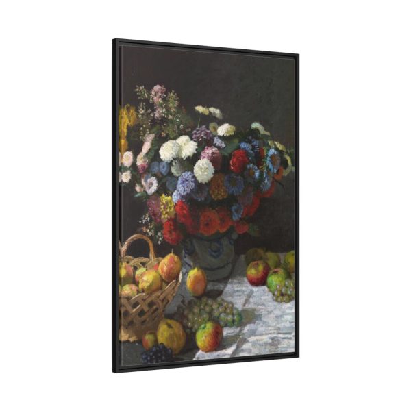 88299-205.jpg Still Life with Flowers and Fruit by Claude Monet Framed Canvas