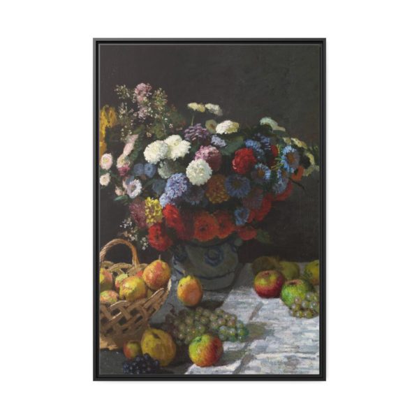88299-206.jpg Still Life with Flowers and Fruit by Claude Monet Framed Canvas