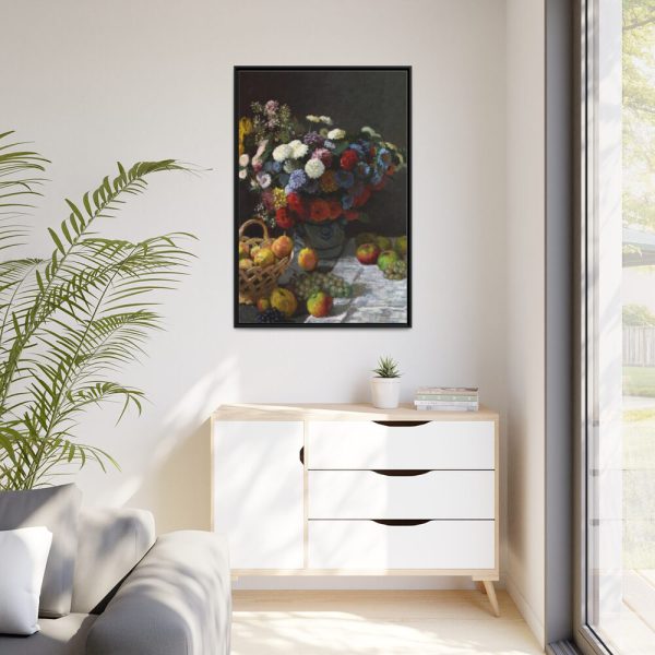 88299-208.jpg Still Life with Flowers and Fruit by Claude Monet Framed Canvas