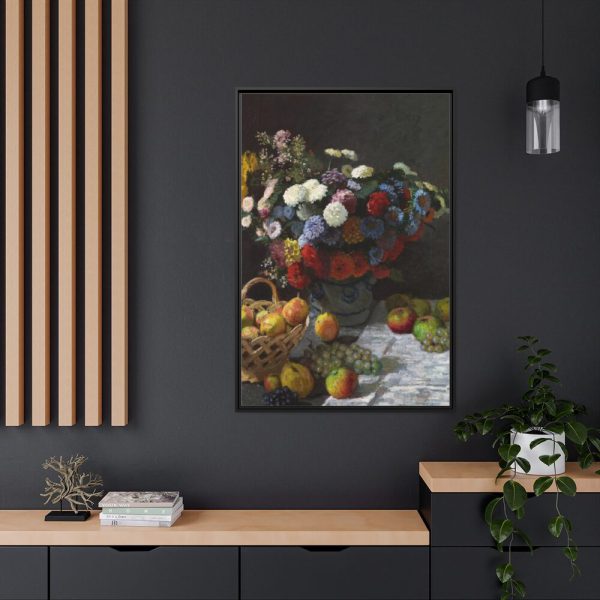 88299-209.jpg Still Life with Flowers and Fruit by Claude Monet Framed Canvas